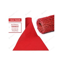 100x50cm Kırmızı Kıvırcık Paspas-halı Kaymaz Yolluk Lidya 14mm Kırmızı
