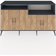 Hyperion Konsol 4 Raflı 4 Kapaklı 176x44x99 Antrasit-çam/antrasit Antrasıt/atlas Çam - Antrasıt