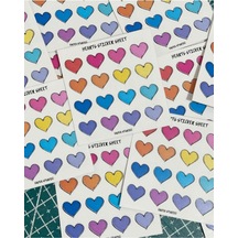 Kalp Sticker Set Renkli 4 Parça