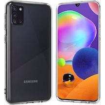 Samsung Galaxy A31 Kılıf Uyumlu Darbeye Dayanıklı 2.0 Mm İnce Şeffaf Silikon Kapak Şeffaf