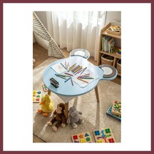 Storeşahin Happy Face Çocuk Masası Mavi Shn0720