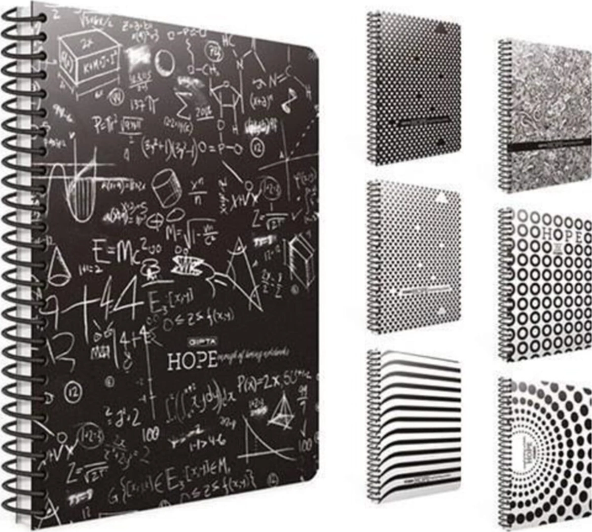 Hope Spiralli Ofset Pp Kapak Çizgili Defter 80 Yaprak 18,5 X 26 Cm 4'lü