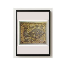 Hat Sanatı Tavus Kuşu Formunda Hat Levhası Çerçevesiz Poster 21x30 Cm A4 Hat Sanatı İslami Osmanlı