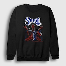 Presmono Unisex Chile Ghost Sweatshirt Siyah