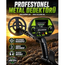 Profesyonel Metal Ve Define Dedektörü 5 Khz Ayarlanabilir Hassasiyet, Metal Ayrım Modu, Derinlik Göstergesi Ve Kulaklık Girişli