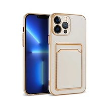 Zore İphone 13 Pro Uyumlu Ogaa Bark Kartlıklı Kılıf-beyaz
