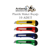 Maket Bıçağı Plastik Büyük Boy 10 Adet 18 Mm Plastik Falçata Bıçağı Büyük Boy