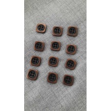 Antık Bakır Metal Düğme 10 Mm 12 Adet