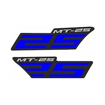 Yamaha Mt-25 Uyumlu Mavi Yan Stıcker Set Standart