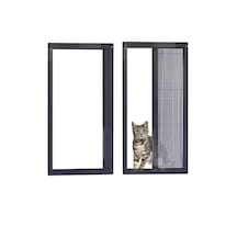 Akordeon Pilise Yırtılmaz Ped Kedi Tüllü Pencere Sineklik Antrasit 70x130 Istenilen Ölçüde En 70'e Kadar / Boy 130'a Kadar