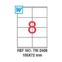 Tanex 105 x 72 Mm Laser Etiket Tw-2408