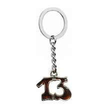 Thirteen 13 Şans Unisex Anahtarlık Kırmızı Renk Özel Tasarım