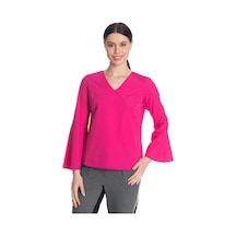 Bulalgiy Kadın Pembe Kolları Volan Bluz - Bga078443 Pembe