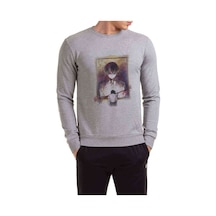 Anime Tokyo Ghoul Anteiku Baskılı Gri Erkek Örme Sweatshirt (530953670)