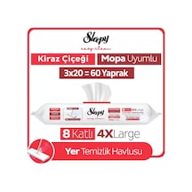 Sleepy Easy Clean Kiraz Çiçeği Mopa Uyumlu Yer Temizlik Havlusu&mendili 3x20 60 Yaprak Diğer