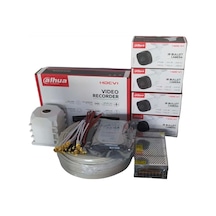 4 Kanal 4 Kamera Kablo Adaptör Jak Güvenlik Kamera Set Sistem 500 Gb Hdd