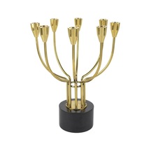 Mikasa Moor Gold Siyah 8 Kollu Şamdan 30x29x38cm Altın - Siyah