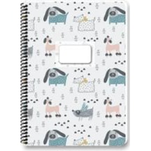 Pets A4 80 Yaprak Kareli Karton Kapak Defter Diğer