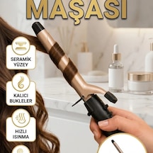25 Mm Seramik Saç Maşası 230 C Ayarlanabilir Kalın Bukle