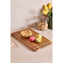 Akasya Sunum Tabağı 33x19 Cm Kahverengı Kahverengi