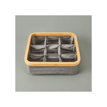Arow 9 Bölmeli Katlanabilir Sepet Gri 30x30 Cm Çok Renkli