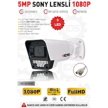 5mp Sony Lens 1080p 9 Ir Led Gece Görüşlü Su Geçirmez Ahd Güvenlik Kamerası