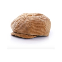 Cap For Little Coolios- Açık Kahverengi Kadife Çocuk Kep Vintage Kahverengi