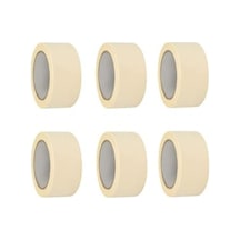 6 Adet 48mm X 25m Boya Ve Maskeleme Bandı, Kağıt Bant Seti