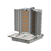 Csa İnox Karacasanendüstriyel Doğalgazlı 8 Radyanlı Döner Ocağı Makinesi Krcs.sdog.8