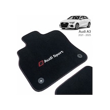 Oto Halı Paspas Seti Audi A3 2021-2025 Uyumlu Sline Sport Kaymaz & Şık Tasarım - Siyah Sport