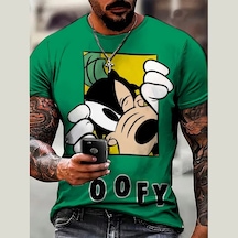 Disney Eğlenceli Tişört Mickey Mouse Donald Duck Goofy 3d Baskılı Yazlık Üstturuncuerkek Turuncu