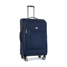 Reymond Oasis Serisi Kumaş Yüzeyli Valiz - Lacivert / Büyük Boy