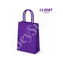 11x15 Cm Hediyelik Kağıt Çanta Mor 12 Adet Tüm Yaşlar