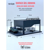 1/64 Ölçekli Siyah Renk Showroom Tasarımlı Diorama Araç Sergileme Garajı 3d Baskı
