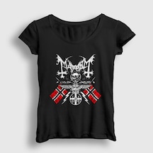 Presmono Kadın Norway Mayhem T-shirt Siyah