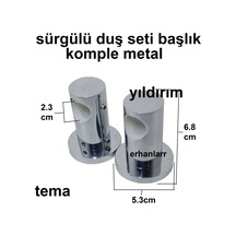 Tema Sürgülü Duş Seti Başlık Komple Metal 1. Diğer