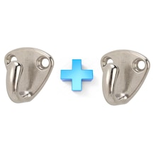 2'li Tekli Mini Askı. Tekne Güverte Askısı. Sarı Crome Kaplı