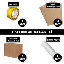 Eko Ambalaj Paketi - Taşınma Seti - Balonlu Naylon - Bant - Koli - Kraft Kağıt