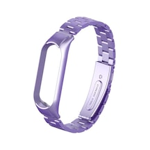 Mobilefix Xiaomi Mi Band 5 Uyumlu Krd-04 Metal Kordon-lila