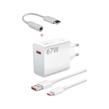 Power Xiaomi Redmi Uyumlu Usb Type-c 6a 67w Hızlı Şarj Cihazı Ve Kulaklık Dönüştürücü Çevirici18