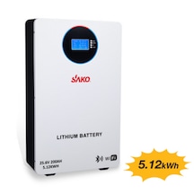 Sako Li-sun 25.6 Volt 200ah 5.12kwh Lifepo4 Lityum Akü