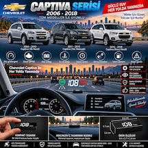 Chevrolet Captiva Serisi 2006-2018 Modeller İçin Head Up Display Hayalet Gösterge Ekranı Ön Cam Hız Göstergesi