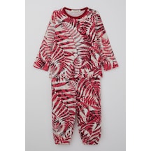 Bebeğiz Breeze Kız Bebek Pijama Takımı Orman Temalı Yaprak Desenli 9 Ay-3 Yaş, Vişne Çürüğü Vişne Çürüğü