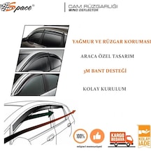 Space Space Cam Rüzgarlığı 1,2mm Hyundai/accent Blue 2012 4'lü Set / Caru315