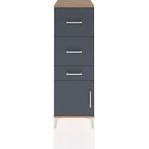 Hyperion Dolap 3 Çekmeceli Tek Kapaklı 44x44x134 Çam-antrasit Çam