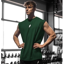Erkek Nem Emici Çabuk Kuruyan Spor Tişört - Yeşil