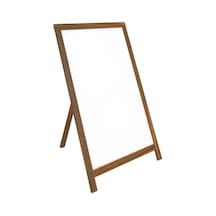 Lüks Ahşap Ayaklı Yazı Tahtası 50x70cm - Beyaz Beyaz