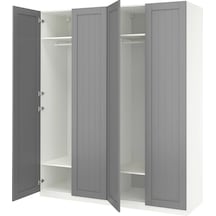 Ikea Beyaz Ferah Kapaklı Gardırop 200x60x236 Cm