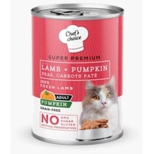 Chef's Choice Kuzu Etli ve Balkabaklı Tahılsız Ezme Yetişkin Kedi Konservesi 400 G