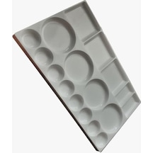 Artlantis Masa Üstü Resim Paleti 1 Adet 17 Hazneli Boya Paleti 16x27 Cm Sanatsal Boyalar İçin Palet Akrilik Boya Ya